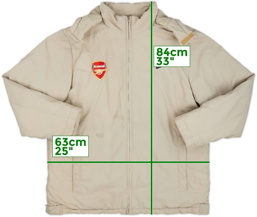 2002-03 Nike Template Padded Rain Jacket (Arsenal) - 6/10 - (L)