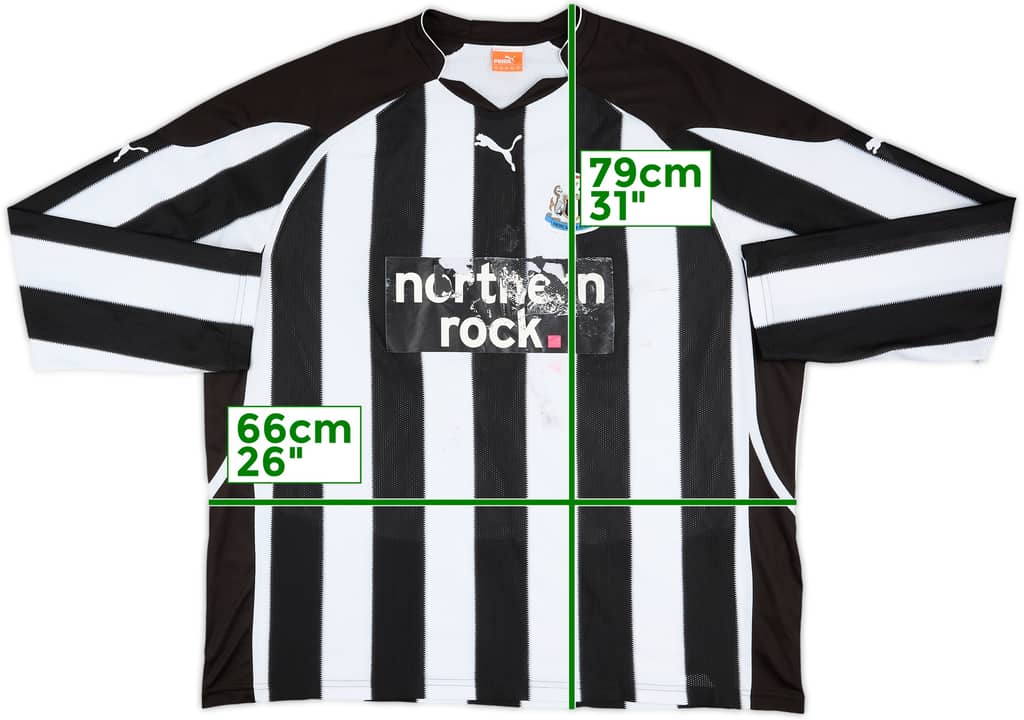 2010-11 Newcastle Home L/S Shirt - 4/10 - (3XL)