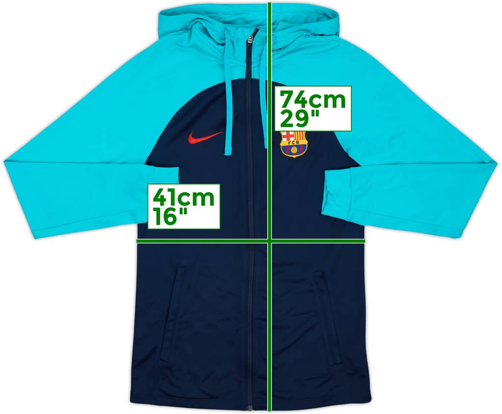 2022-23 Barcelona Nike Hooded Track Jacket - 9/10 - (XS)