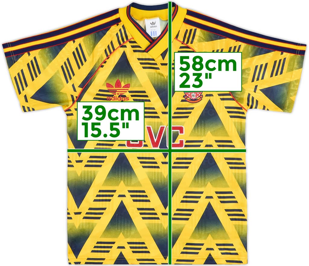 1991-93 Arsenal Away Shirt - 8/10 - (M.Boys)