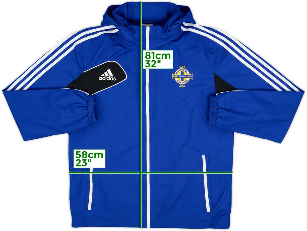2012-13 Northern Ireland adidas Hooded Rain Jacket - 8/10 - (L)