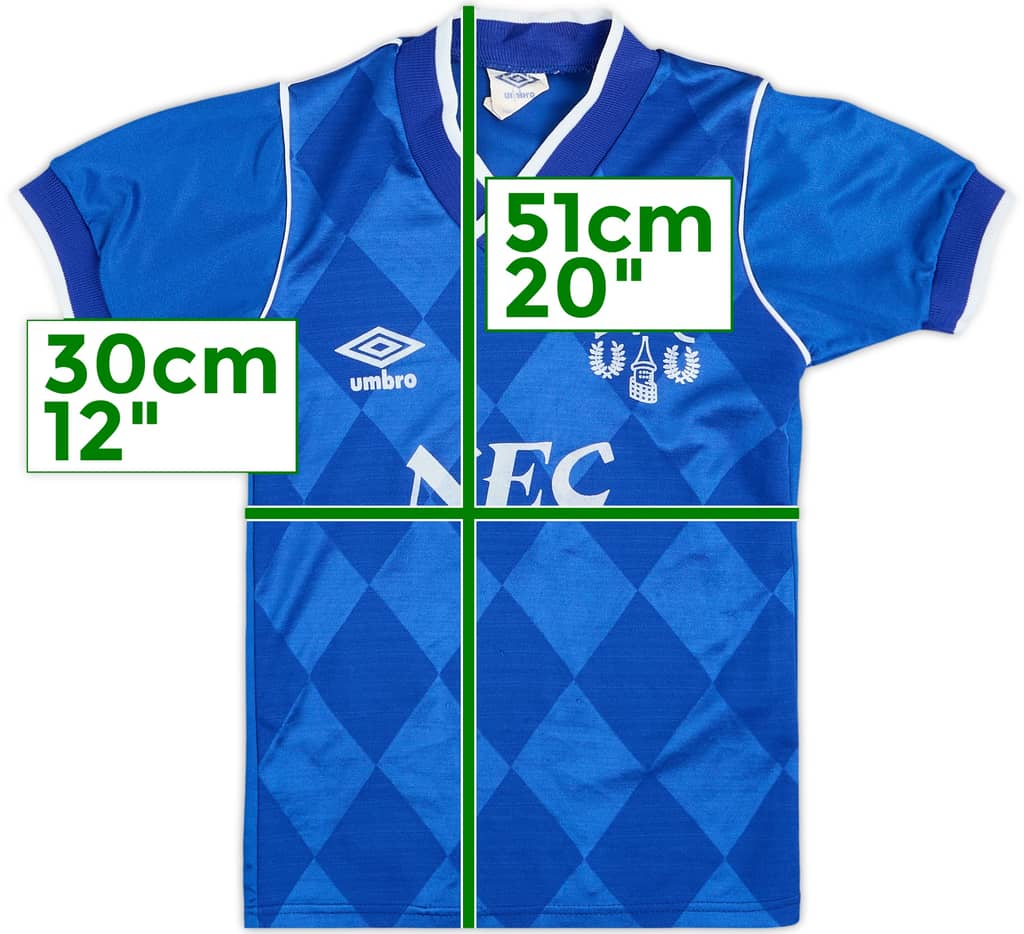 1986-89 Everton Home Shirt - 8/10 - (S.Boys)