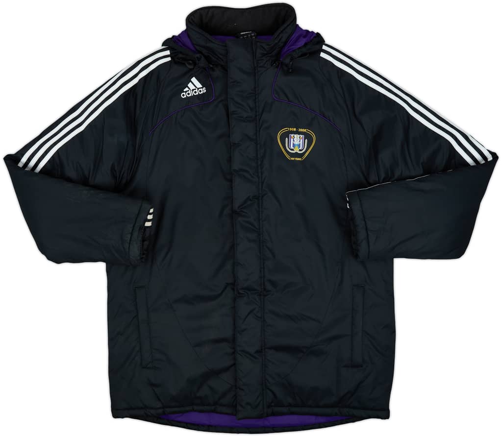 2008-09 Anderlecht adidas Padded Bench Coat - 6/10 - (L/XL)