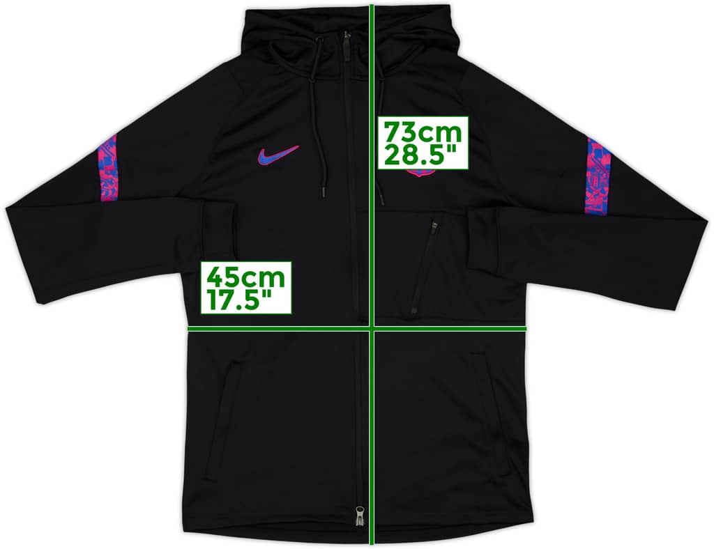 2021-22 Barcelona Nike Hooded Track Jacket - 8/10 - (M)
