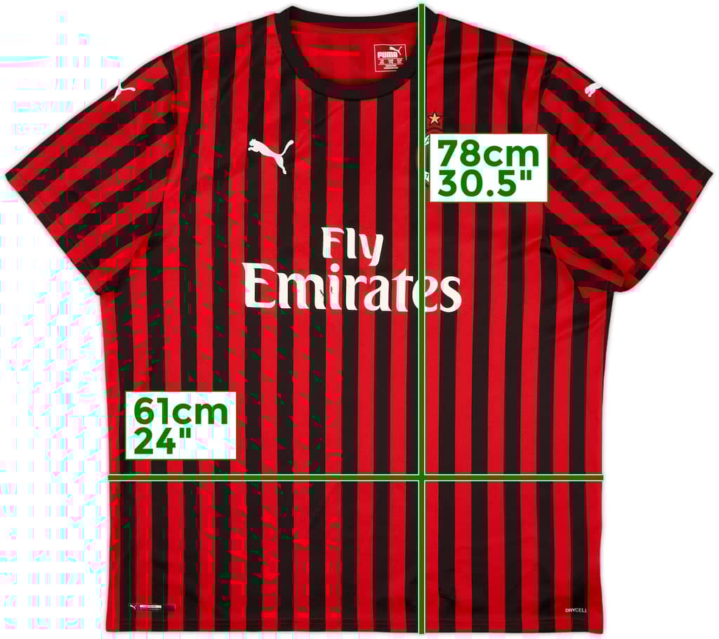 2019-20 AC Milan Home Shirt - 5/10 - (XXL)