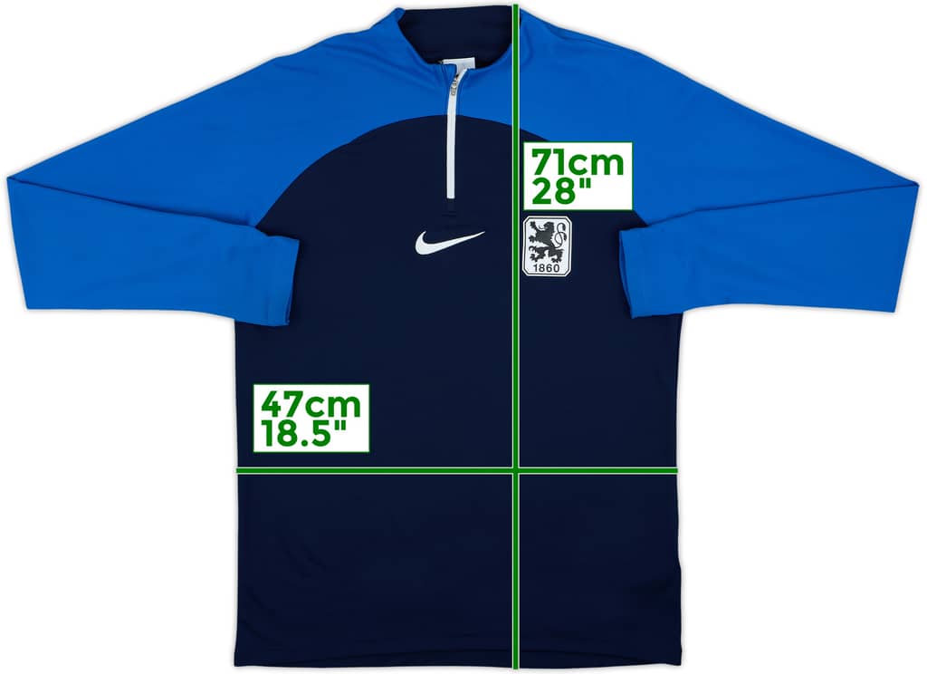2022-23 1860 Munich Nike 1/4 Zip Drill Top - 8/10 - (S)