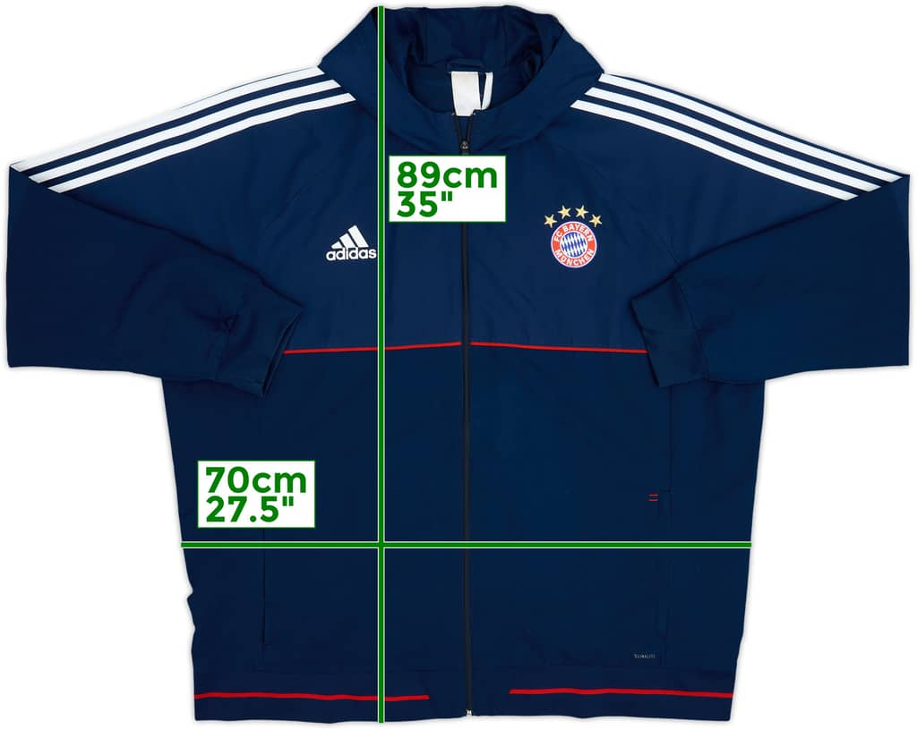 2017-18 Bayern Munich adidas Hooded Rain Jacket - 9/10 - (3XL)
