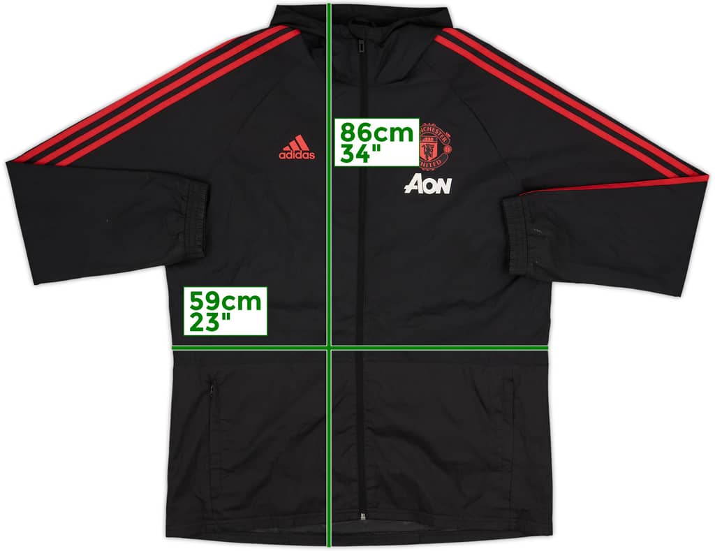 2018-19 Manchester United adidas Hooded Rain Jacket - 8/10 - (XXL)
