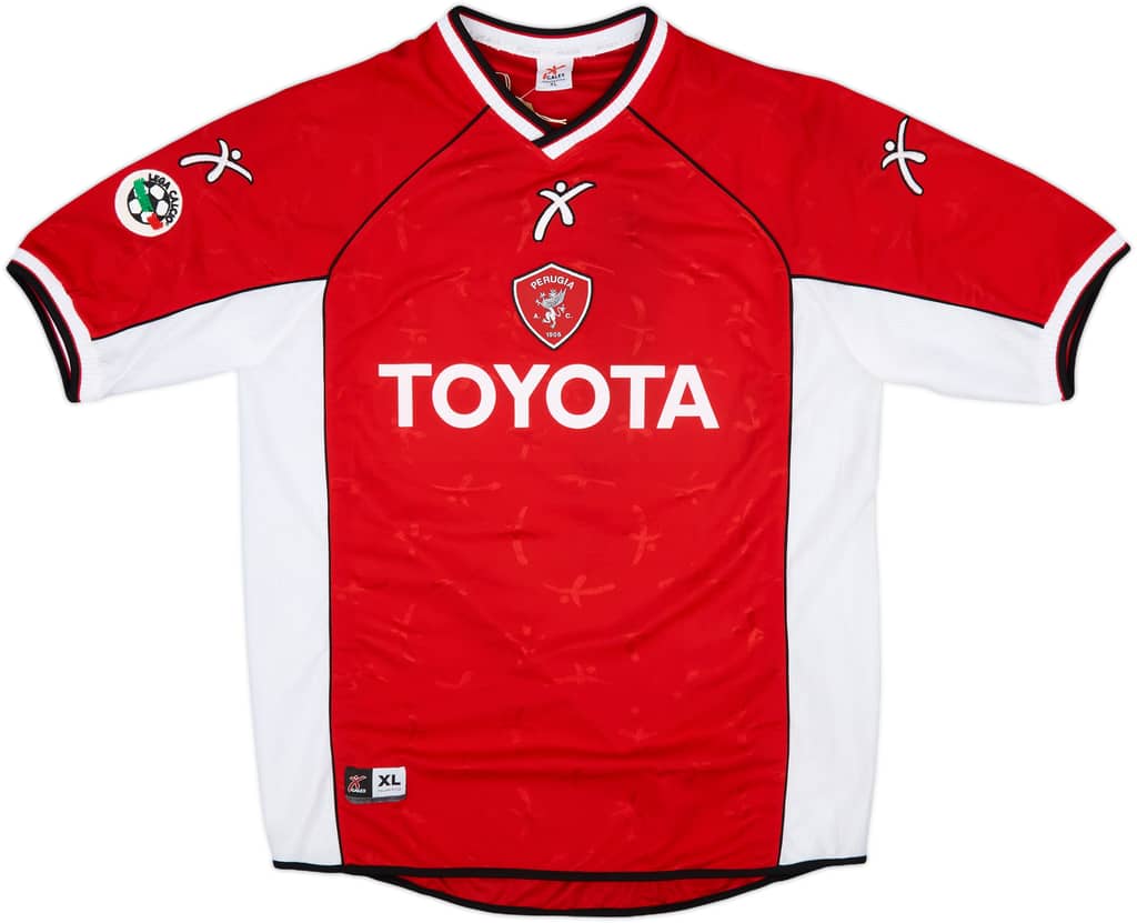 2002-03 Perugia Match Issue Home Shirt Berrettoni #17