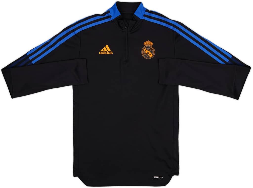 2021-22 Real Madrid adidas 1/4 Zip Training Top - 8/10 - (XS)