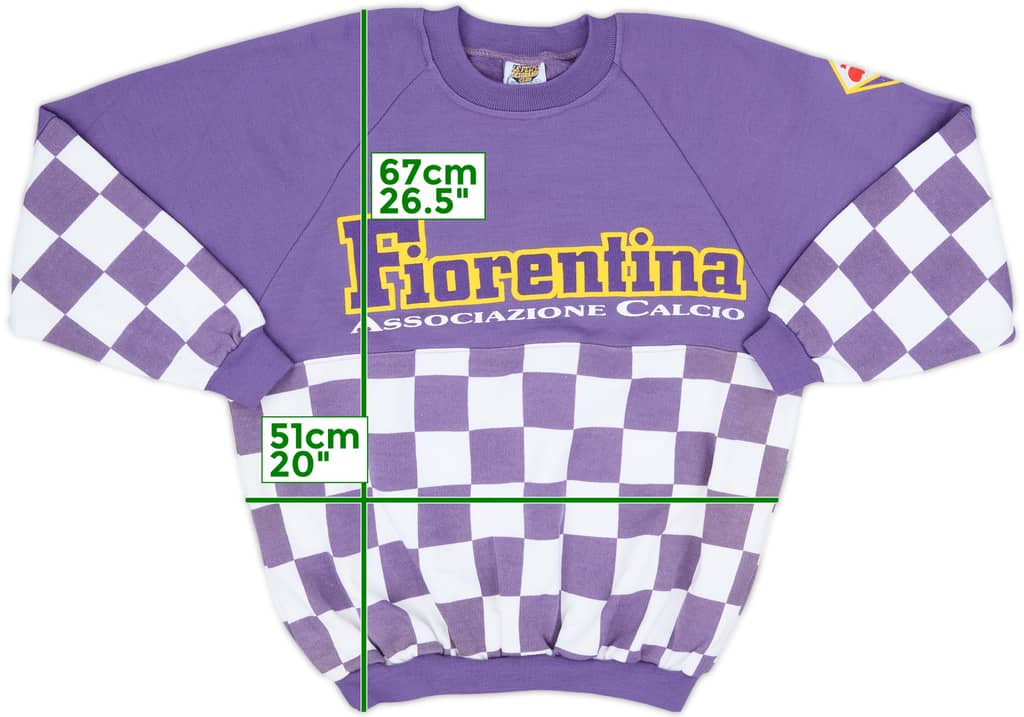 1990-91 Fiorentina Le Felpe Dei Grandi Club Sweat Top - 8/10 - (L)