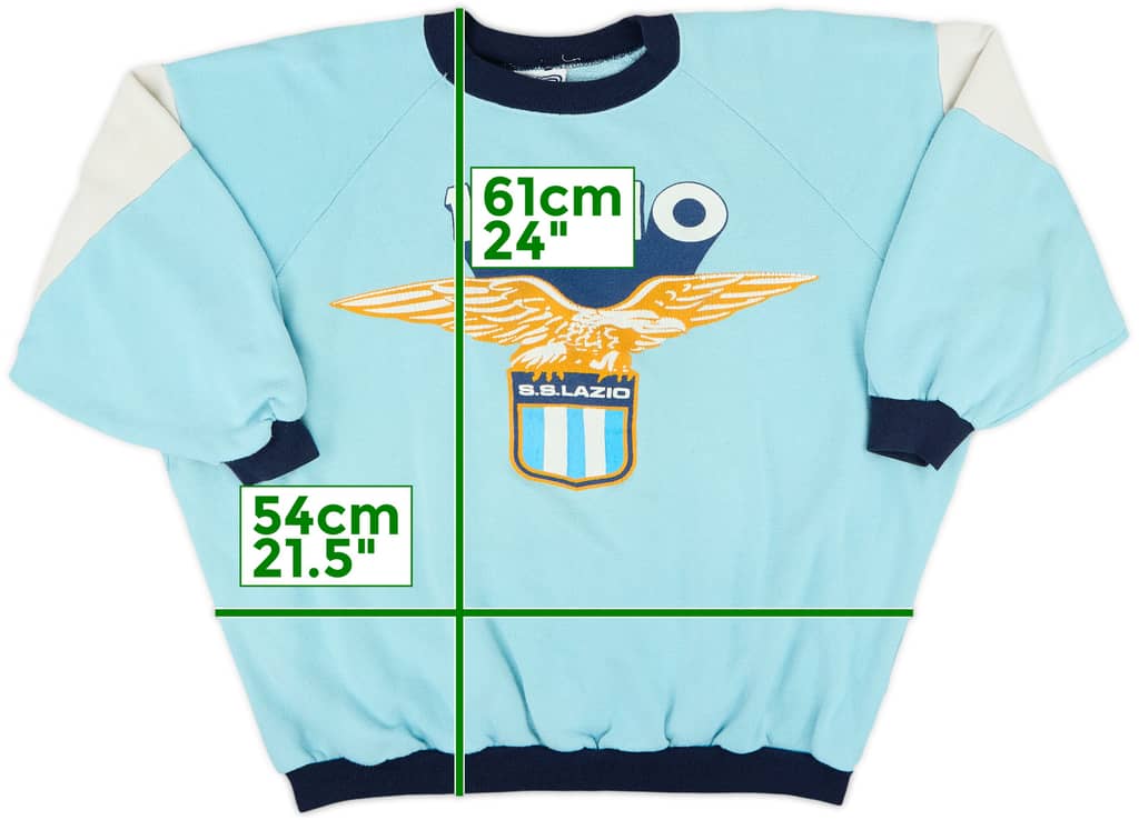1990-91 Lazio Le Felpe Dei Grandi Club Sweat Top - 5/10 - (L)