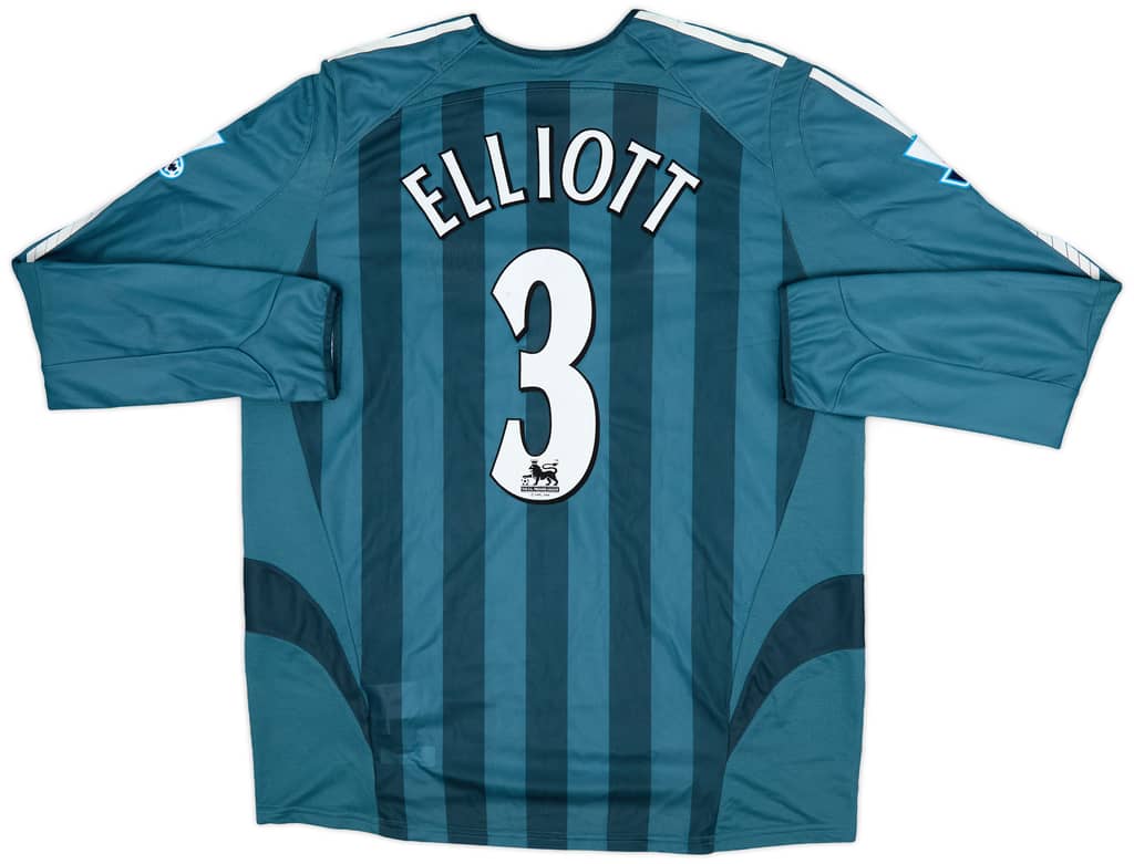 2005-06 Newcastle Match Issue Away L/S Shirt Elliott #3