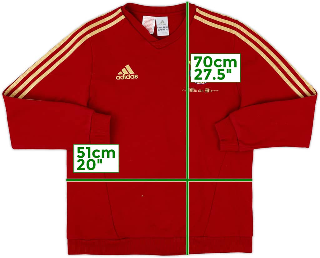 2011-13 Bayern Munich adidas Sweat Top - 8/10 - (XL.Boys)