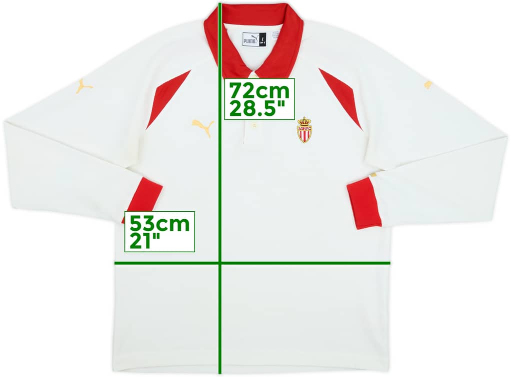 2002-03 Monaco Puma Polo L/S Shirt - 7/10 - (L)