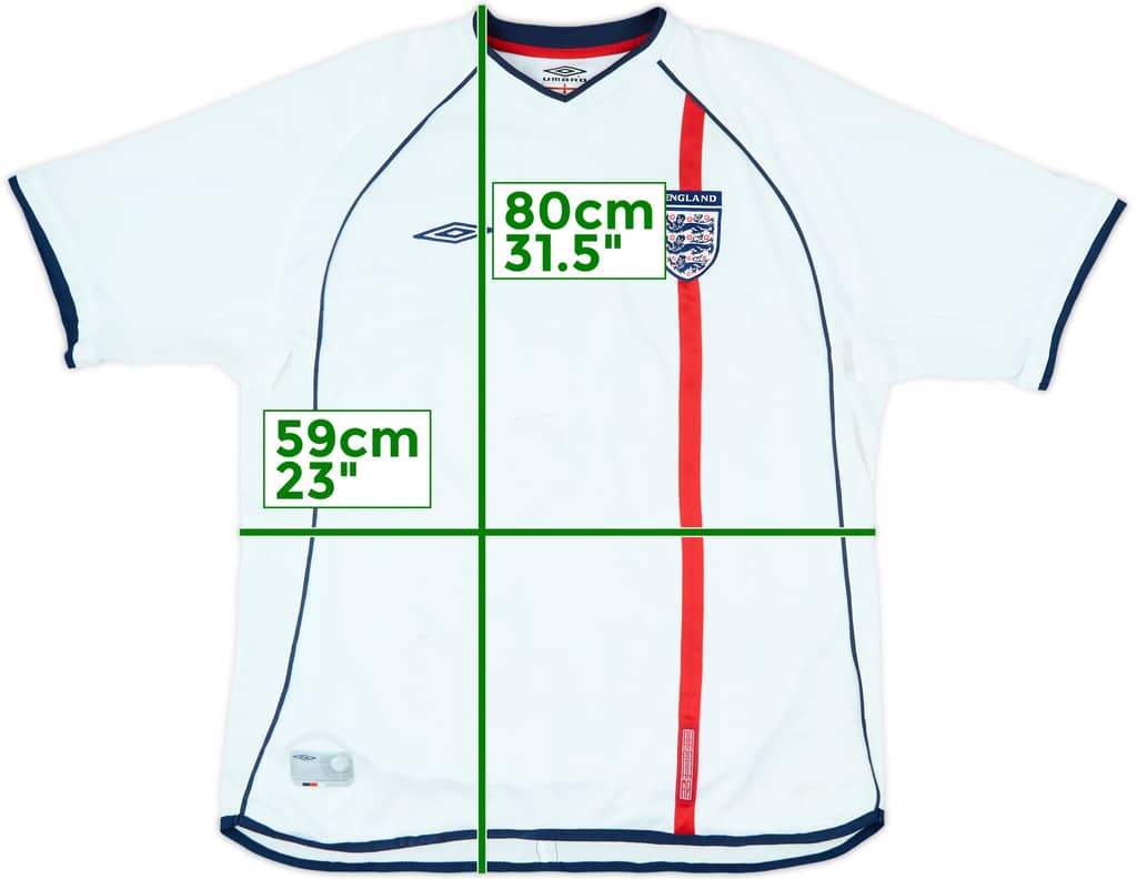 2001-03 England Home Shirt - 5/10 - (XL)