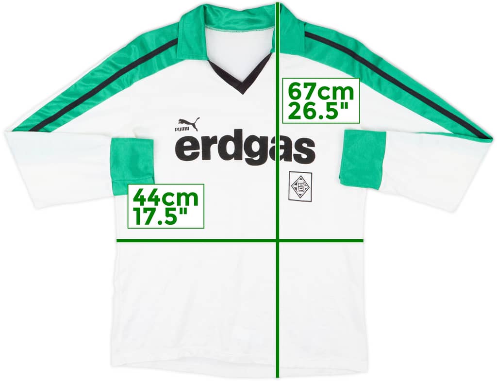1983-85 Borussia Monchengladbach Home L/S Shirt - 9/10 - (M)