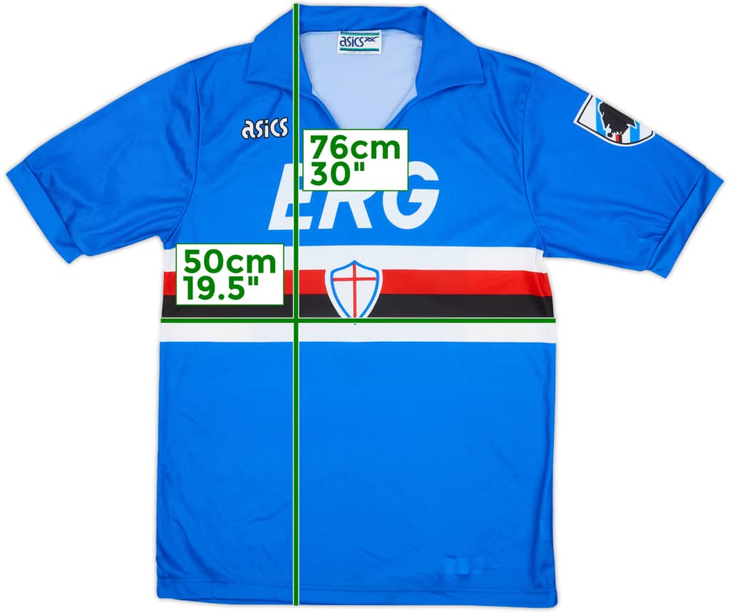 1990-92 Sampdoria Home Shirt #8 - 9/10 - (M)
