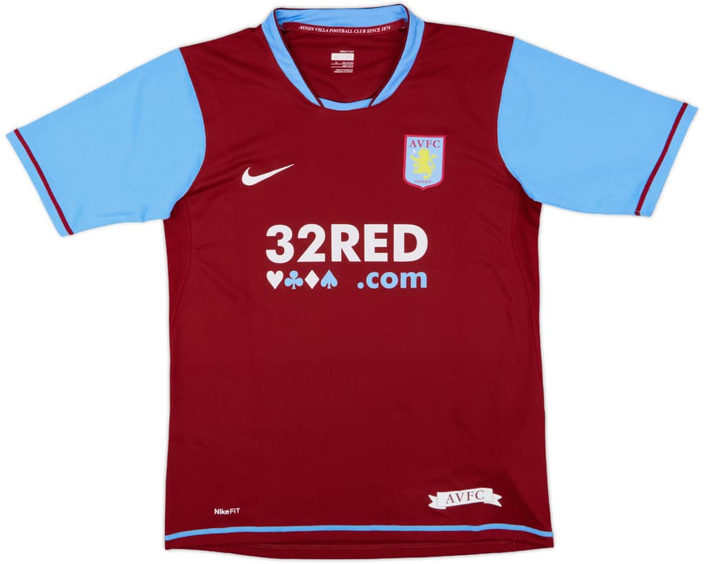 2007-08 Aston Villa Home Shirt - 10/10 - (XL.Boys)