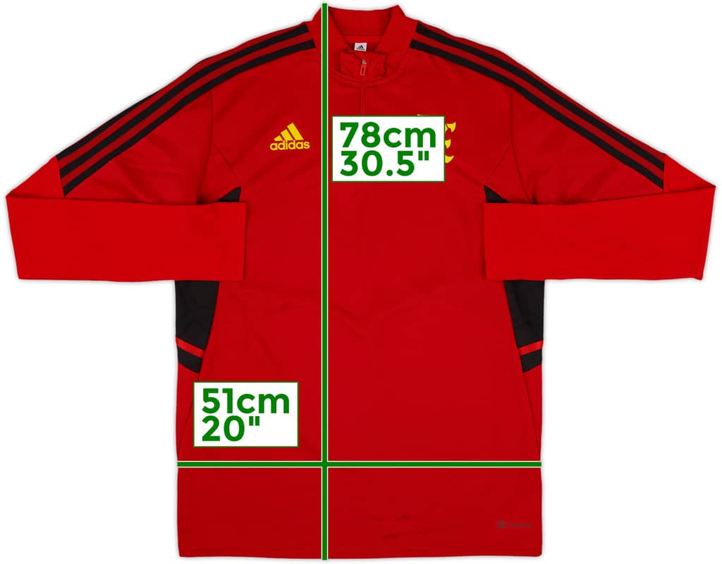 2021-22 Flamengo adidas 1/4 Drill Top - 10/10 - (M)