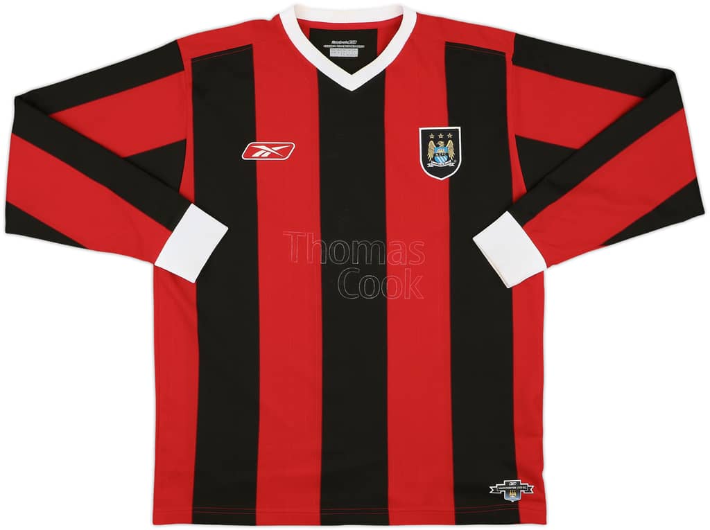 2003-04 Manchester City Away L/S Shirt - 3/10 - (L)