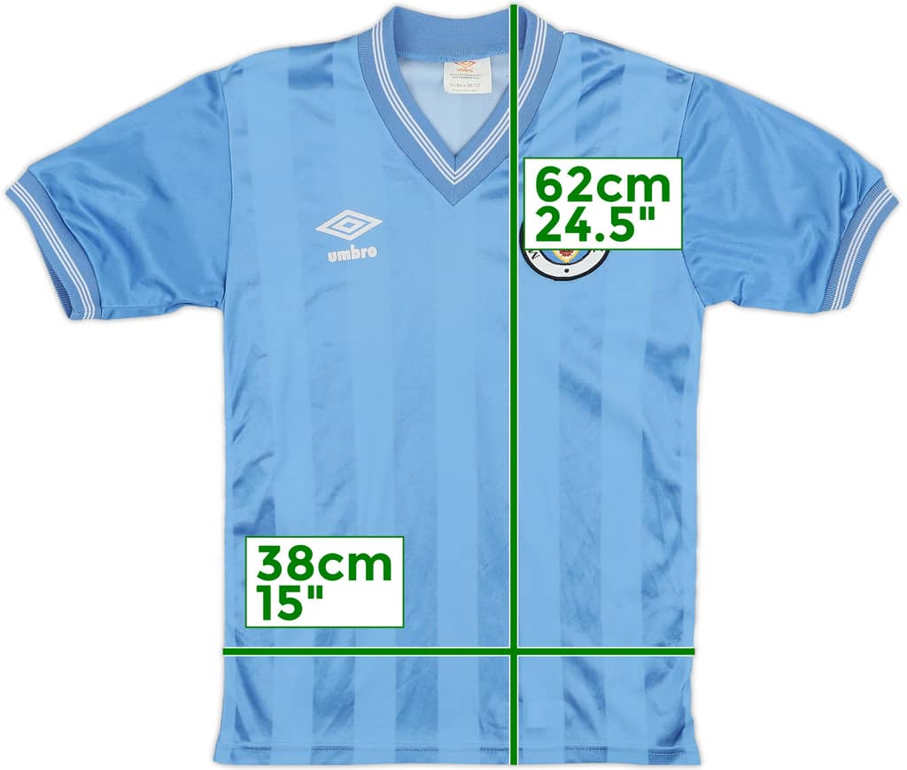 1983-85 Manchester City Home Shirt - 9/10 - (M.Boys)