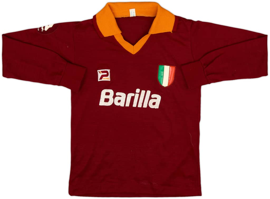 1983-84 Roma Home L/S Shirt - 8/10 - (S.Boys)