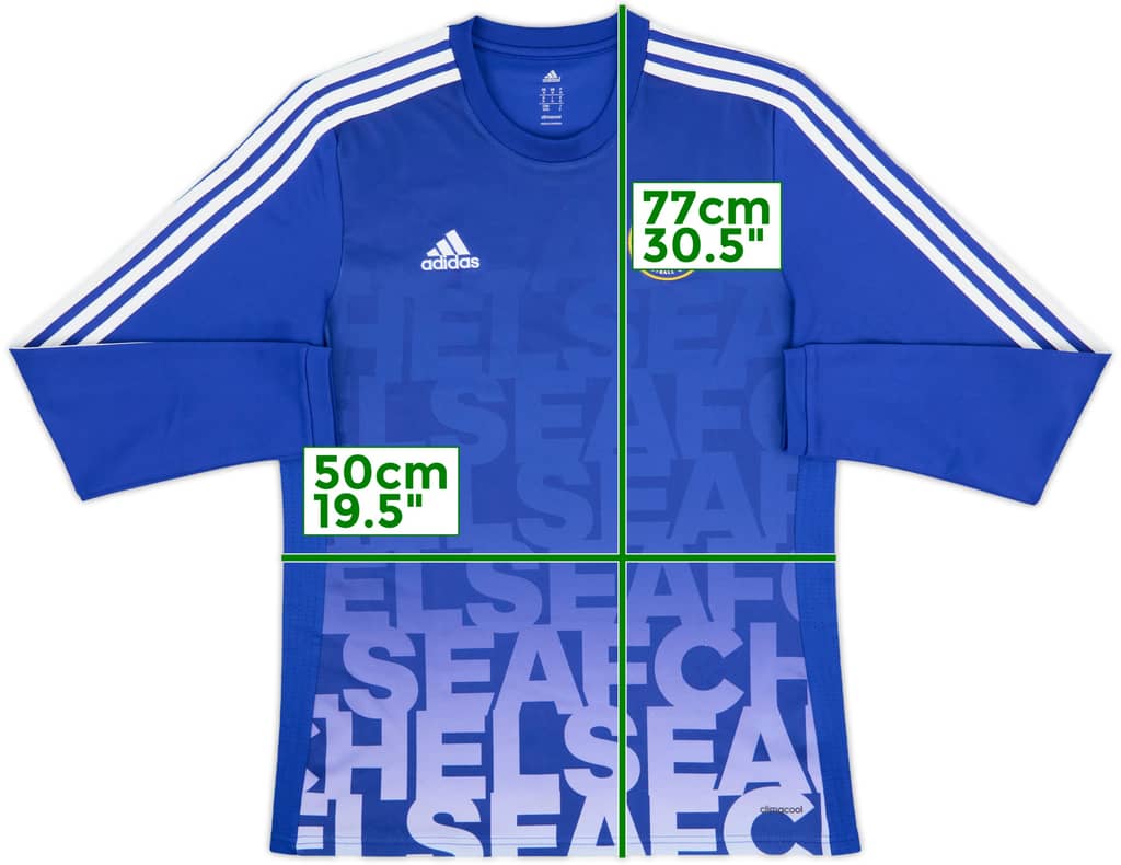 2015-16 Chelsea adidas Sweat Top - 8/10 - (M)