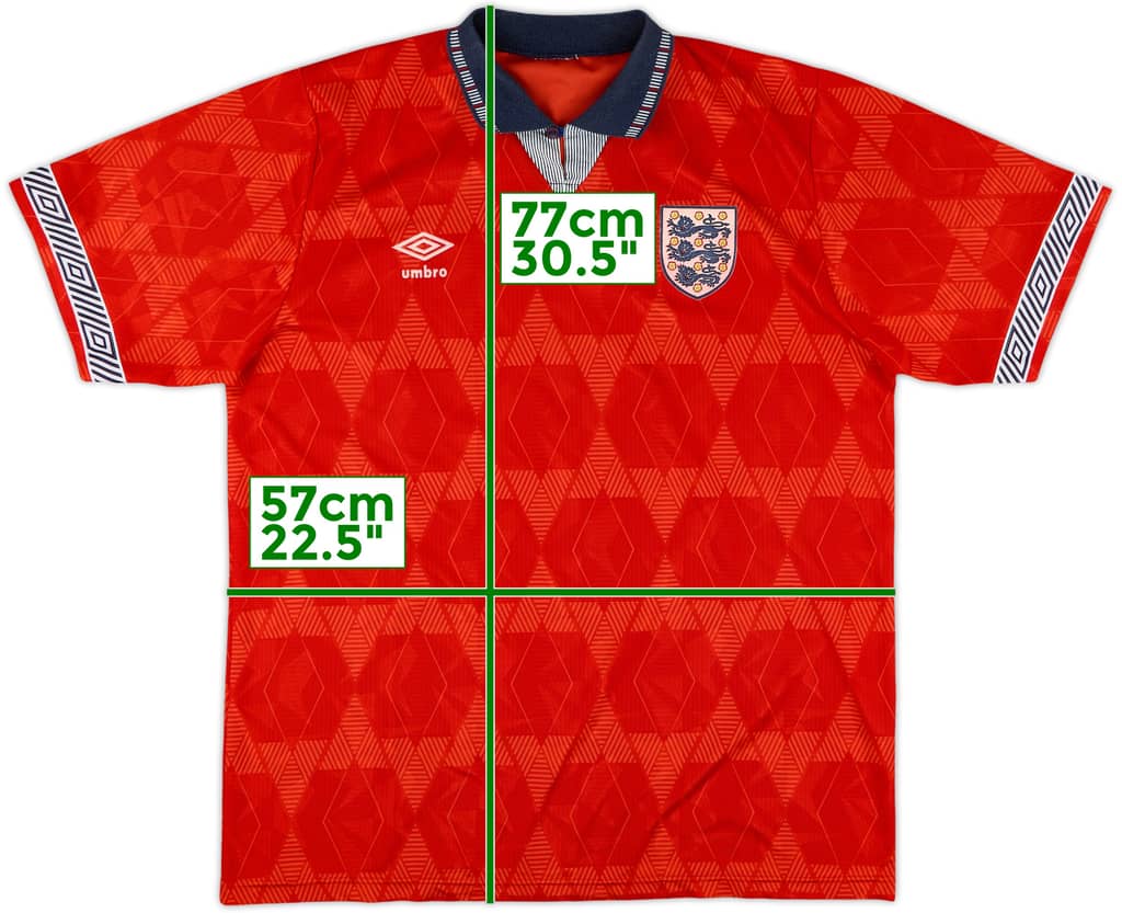 1990-93 England Away Shirt - 8/10 - (L)