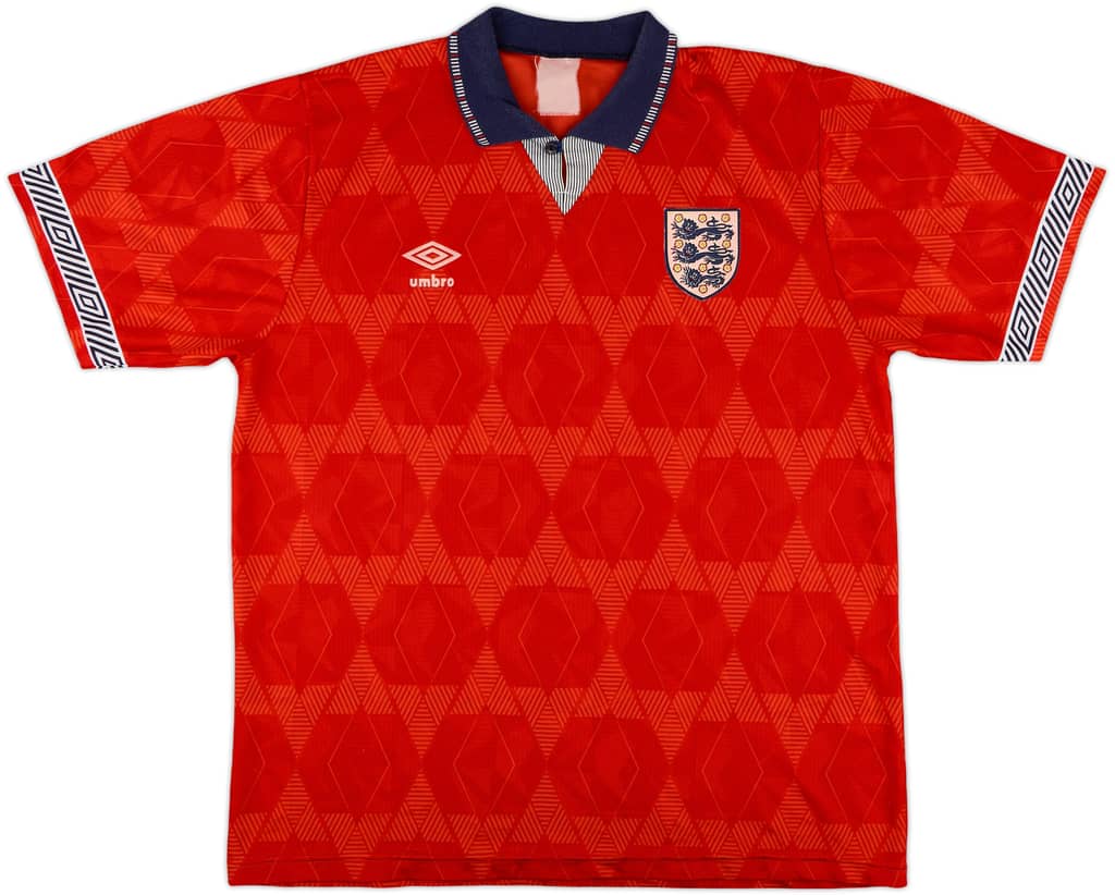 1990-93 England Away Shirt - 8/10 - (XL)