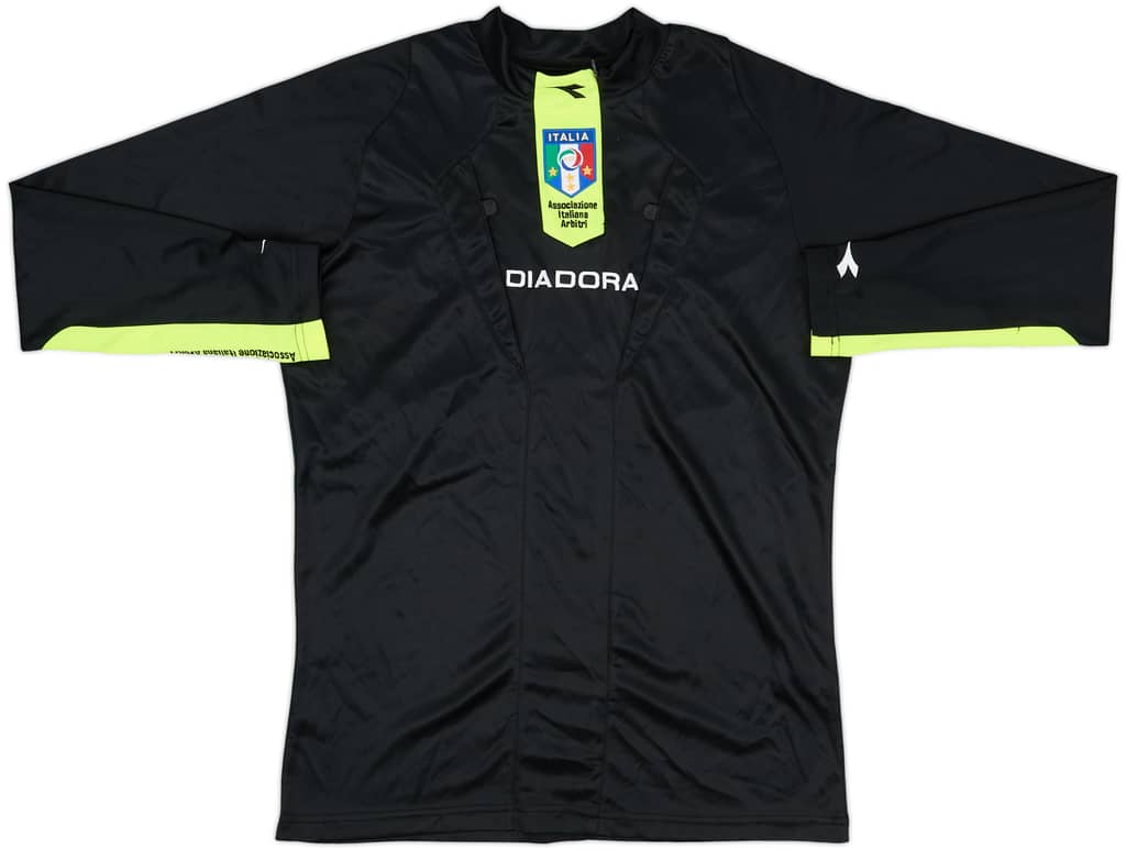 2009-10 Italy FIGC Diadora Referee L/S Shirt - 9/10 - (S)