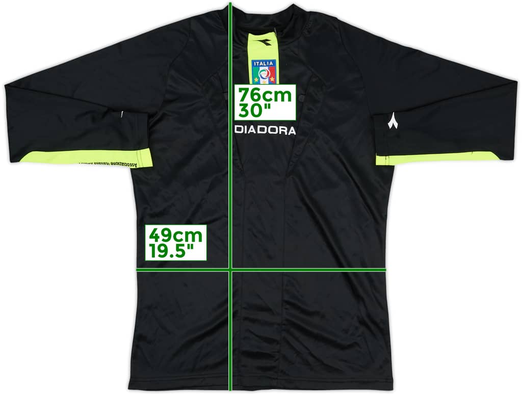 2009-10 Italy FIGC Diadora Referee L/S Shirt - 9/10 - (S)