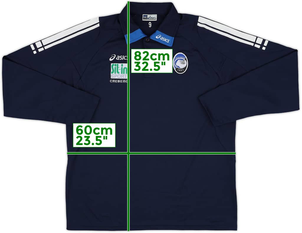 2006-07 Atalanta Player Issue Asics Training L/S Shirt #9 - 9/10 - (XL)