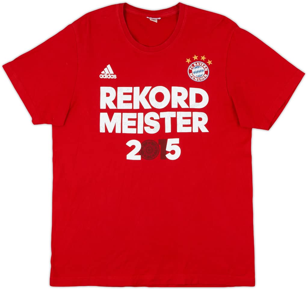 2014-2015 Bayern Munich adidas Rekord Meister 2015 Graphic Tee - 8/10 - (M)