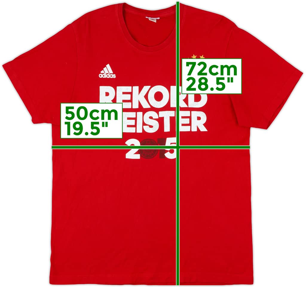 2014-2015 Bayern Munich adidas Rekord Meister 2015 Graphic Tee - 8/10 - (M)