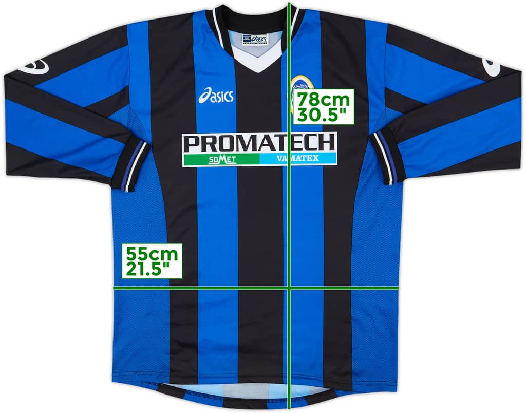 2002-03 Atalanta Home L/S Shirt - 9/10 - (L)