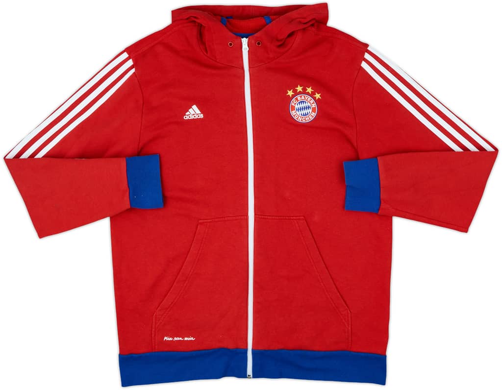 2014-15 Bayern Munich adidas Hooded Sweat Top - 8/10 - (XL)