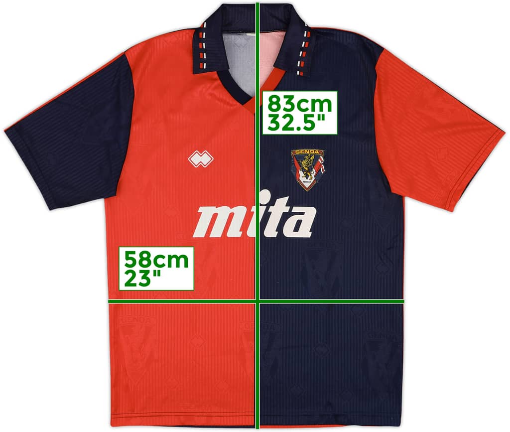 1991-92 Genoa Home Shirt - 8/10 - (L)