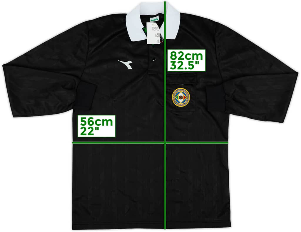 1990s Italy FIGC Diadora Referee L/S Shirt (XL)