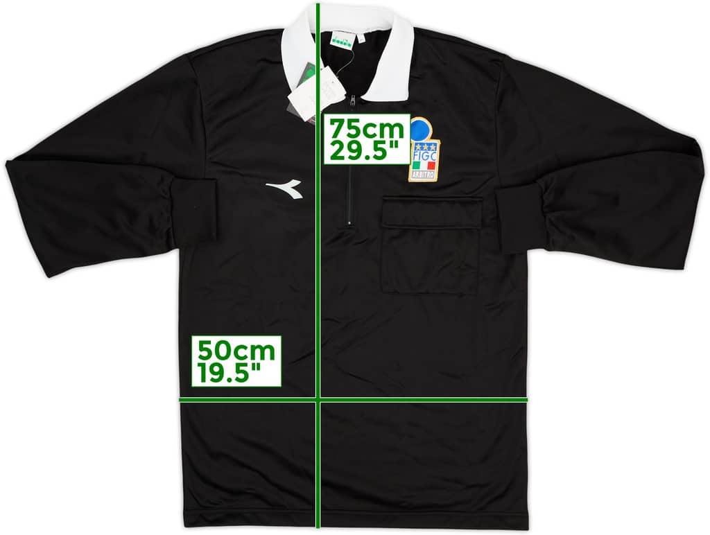 1990s Italy FIGC Diadora Referee L/S Shirt (L)
