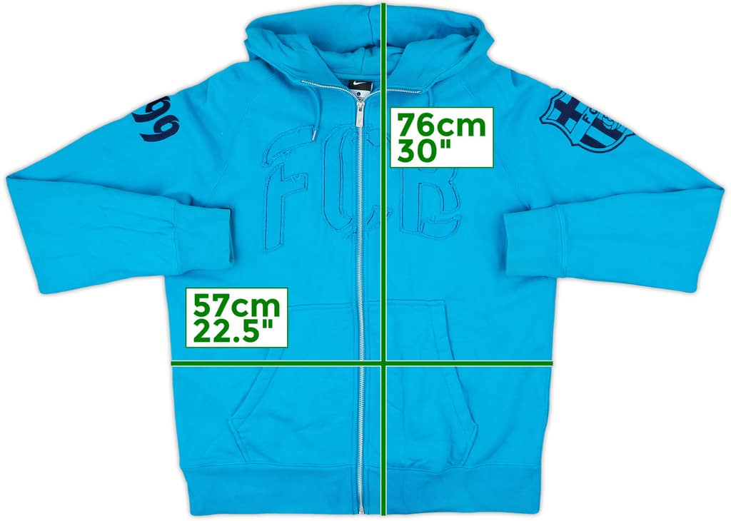 2012-13 Barcelona Nike Hooded Track Jacket - 8/10 - (L)