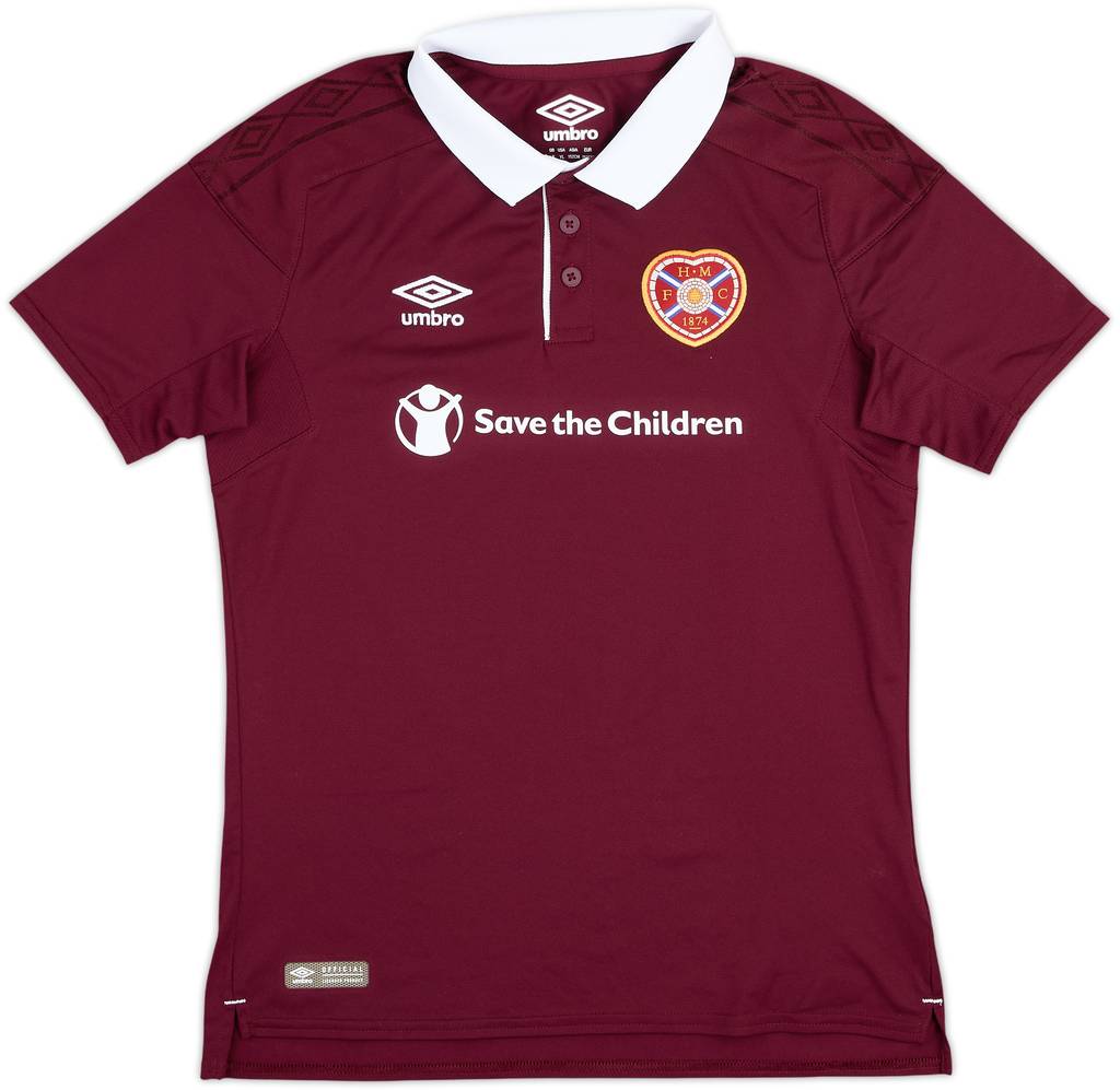 2017-18 Hearts Home Shirt - 9/10 - (13-14 Years)
