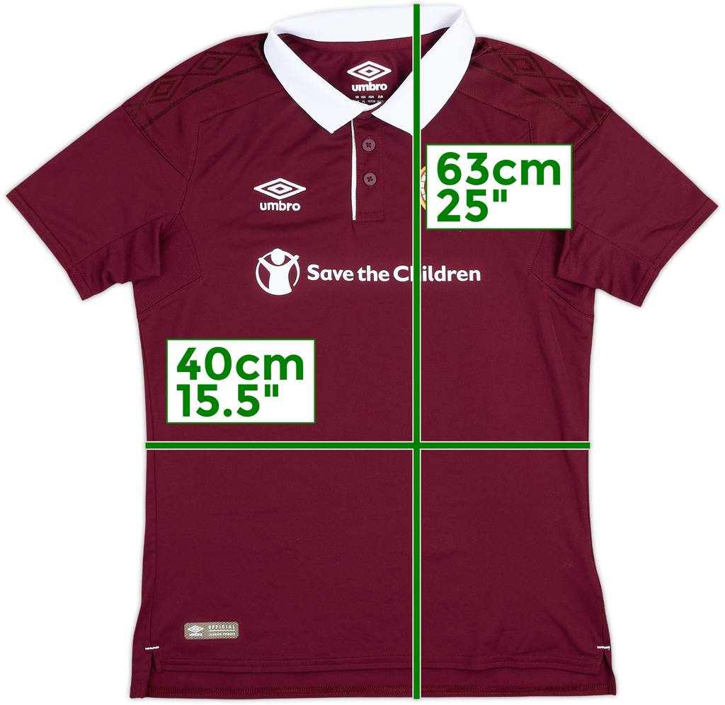 2017-18 Hearts Home Shirt - 9/10 - (13-14 Years)