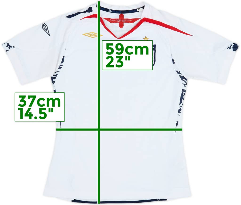 2007-09 England Home Shirt - 6/10 - (S)