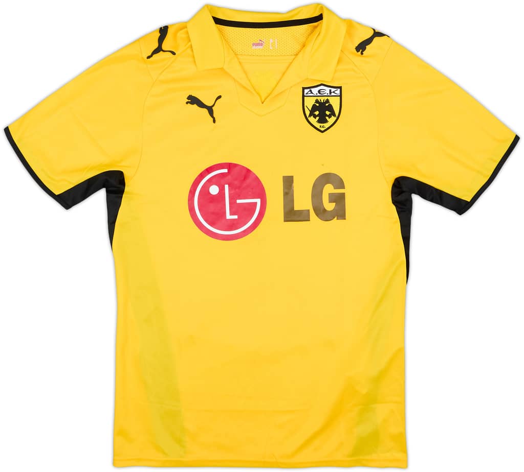 2008-09 AEK Athens Home Shirt - 8/10 - (S)