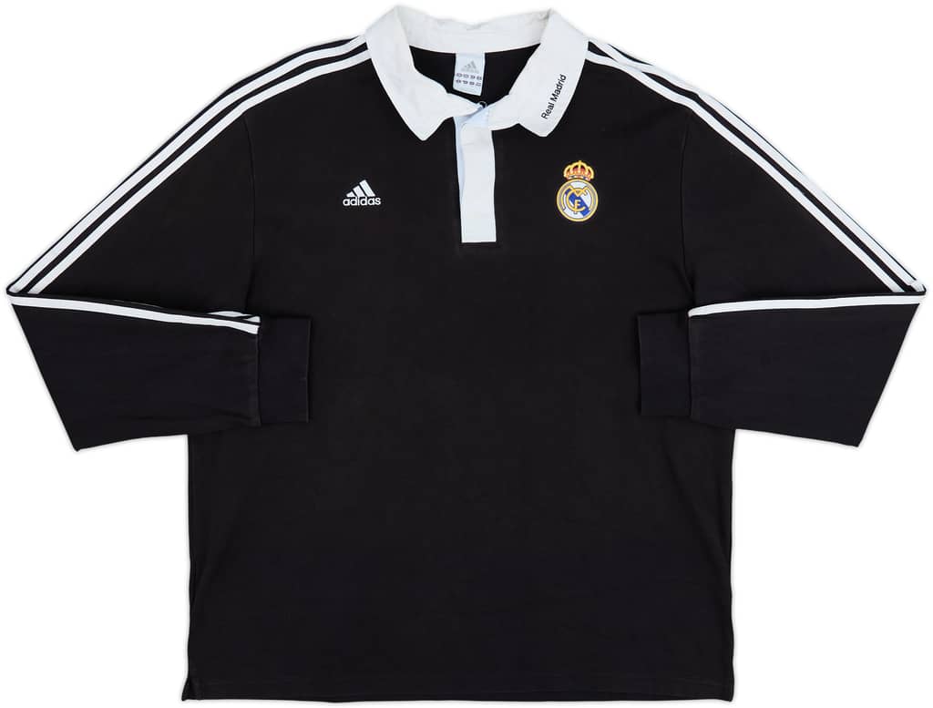 2008-09 Real Madrid adidas Polo L/S Shirt - 8/10 - (XL)