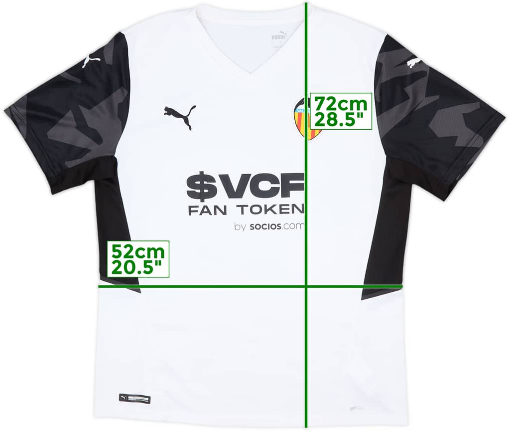 2021-22 Valencia Home Shirt - 8/10 - (L)