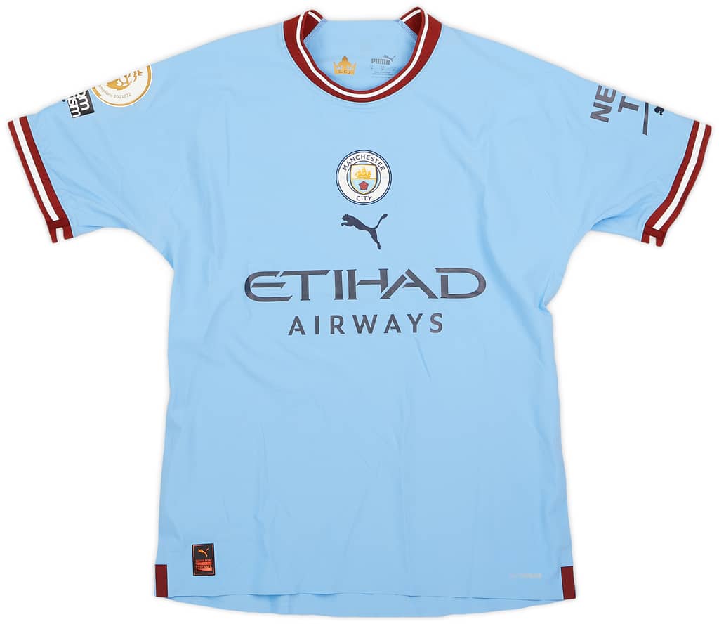 2022-23 Manchester City Match Issue Home Shirt Perrone #32