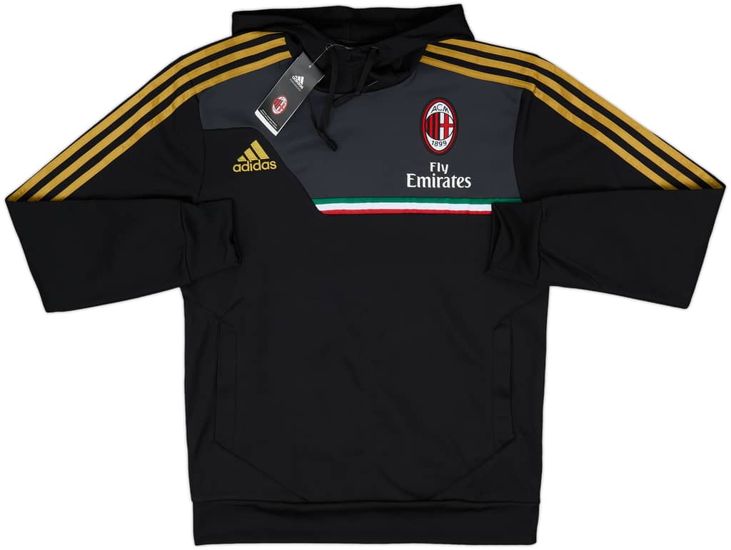 2013-14 AC Milan adidas Hooded Sweat Top (S)