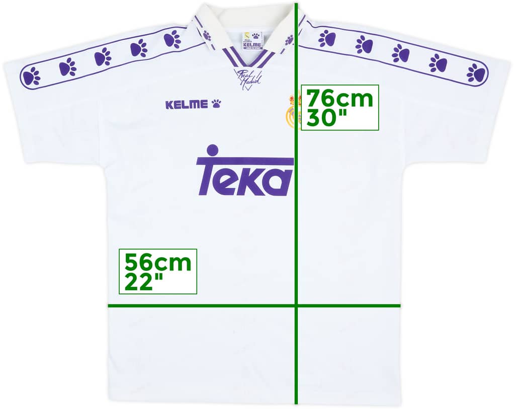 1996-97 Real Madrid Home Shirt - 8/10 - (L)